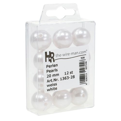 Artikel Deko Perlen Weiß Ø20mm 12 St