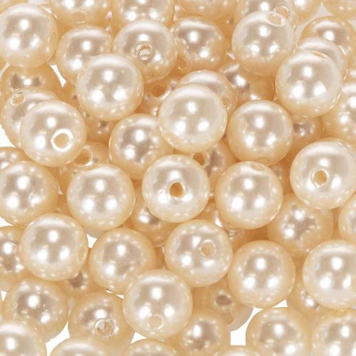 Deko-Perlen Kunststoff Ø10mm Champagner 115 Stück | Floristik24.at