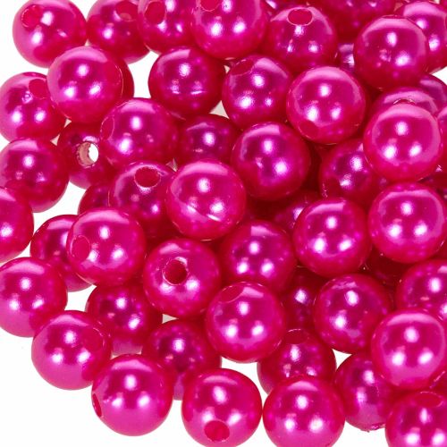 Dekoperlen Kunststoff Ø10 mm Pink 115 Stück | Floristik24.at