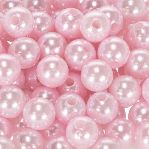 Dekoperlen Kunststoff Ø10mm Rosa 115 Stück | Floristik24.at
