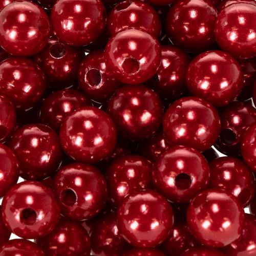 Deko-Perlen Kunststoff Rot Ø10mm 115 Stück | Floristik24.at