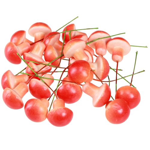 Artikel Deko Pilze am Draht Rot Herbstdeko zum Stecken 7cm 24 St