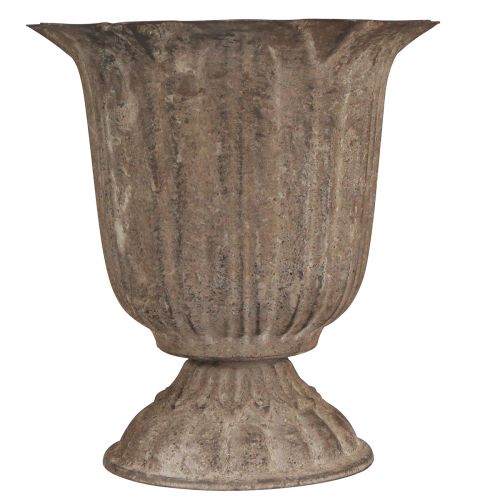 Artikel Deko Pokal Antik Look Pflanzkübel Grau Braun Ø15cm H16cm