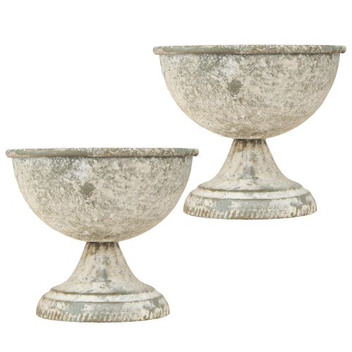 Artikel Deko Pokal Metall Kelch in Antik Ø12cm H10,5cm 2St