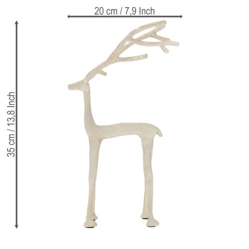Artikel Deko Rentier Metall Figur Hirsch Grau Ton Optik H35cm