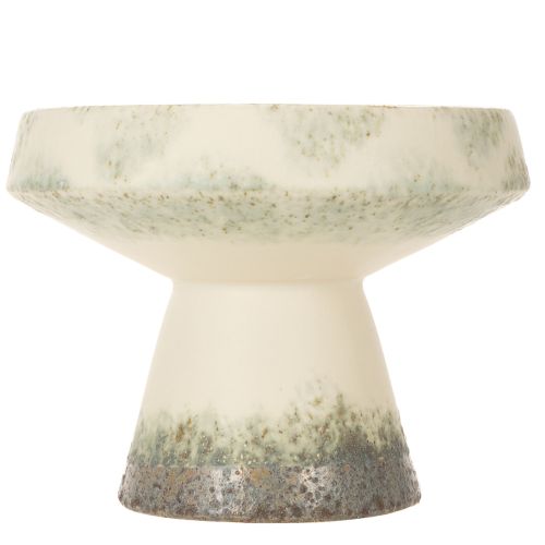 Dekoschale aus Keramik creme-graugrün Ø20cm H16cm | Floristik24.at