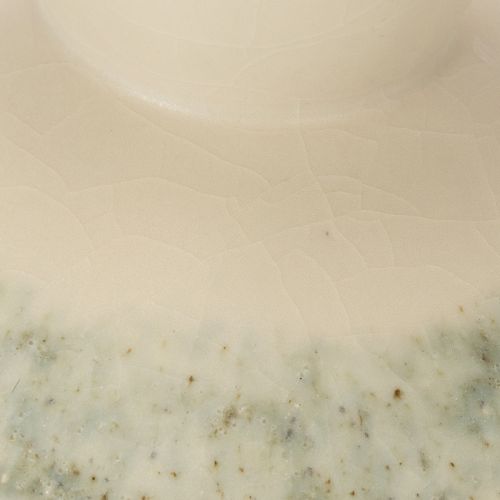 Dekoschale aus Keramik creme-graugrün Ø20cm H16cm | Floristik24.at
