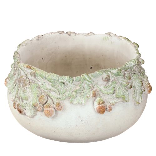 Deko Schale Steinguss Eicheln Pflanzschale Ø20cm H10cm