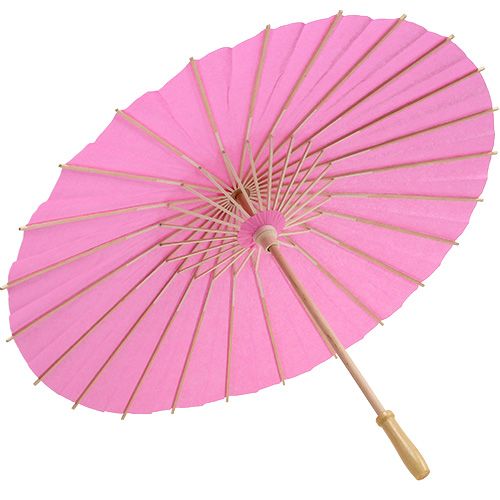 Floristik24 Deko-Schirm Rosa Ø60cm H42cm