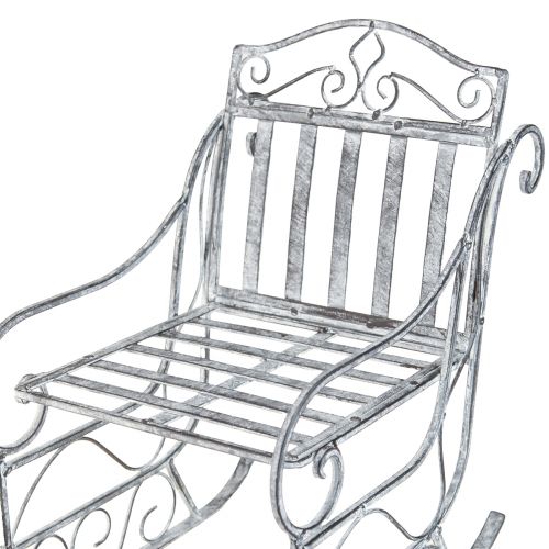 Floristik24 Deko Schlitten Weiß gewaschen Schlitten Metall 47×21×32,5cm