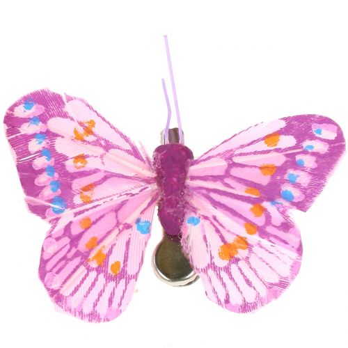 Artikel Deko-Schmetterlinge am Clip bunt sortiert 6cm 24St