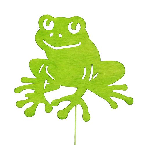 Floristik24 Deko-Stecker Frosch Grün 7cm - 10cm 12St