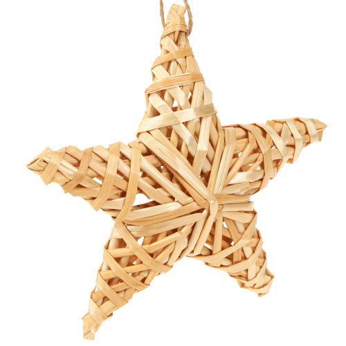 Deko Sterne Christbaumschmuck Rattan Sterne 14,5cm 3 St