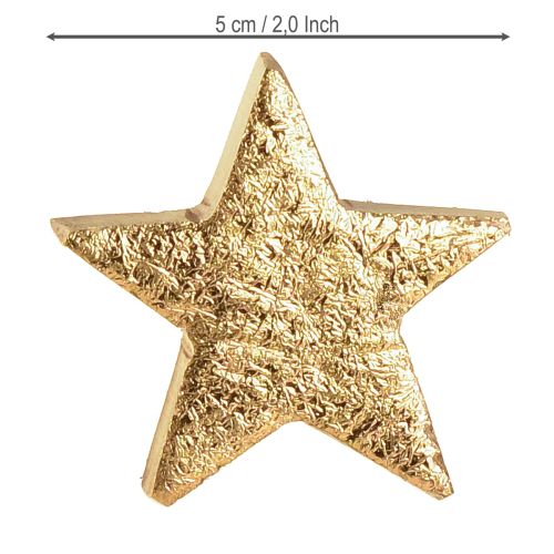 Artikel Deko Sterne Holzsterne Gold Natur Mangoholz Ø5cm 12 St