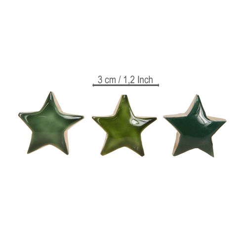 Artikel Deko Sterne Holzsterne Grün Streudeko 3cm 9 St