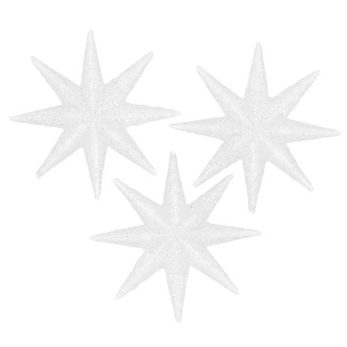 Floristik24 Deko-Sterne Weiß Ø5cm 20 St