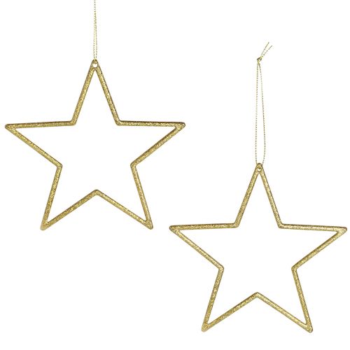 Artikel Deko Sterne zum Hängen Baumschmuck Gold Ø12cm 12 St