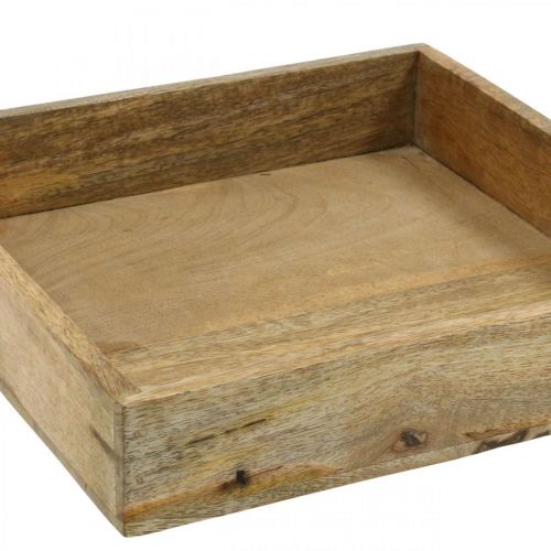 Floristik24 Deko Tablett Holztablett rechteckig Gesteckunterlage 27×27cm