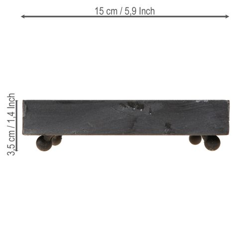Artikel Deko Tablett Metall Schwarz Grau gewaschen 15×15cm 2St