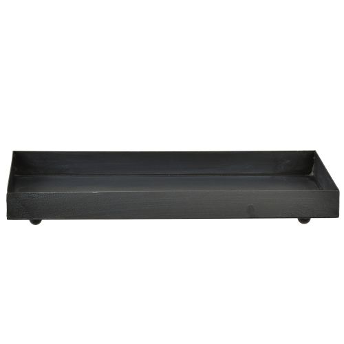 Artikel Deko Tablett Metalltablett Schwarz Grau gewaschen 30×15cm