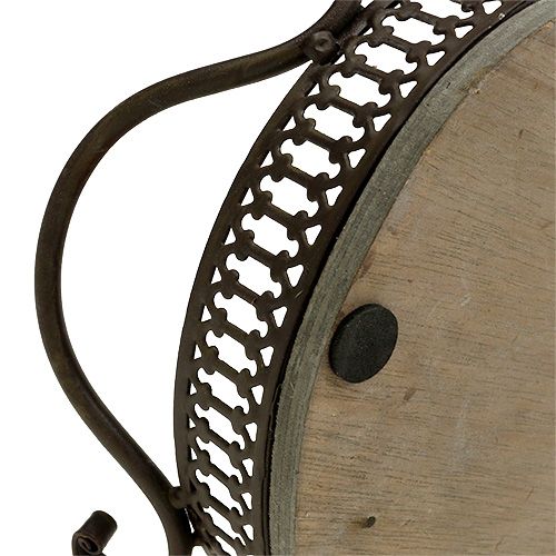 Artikel Deko Tablett oval 23cm x 17,5cm x 7,5cm Braun