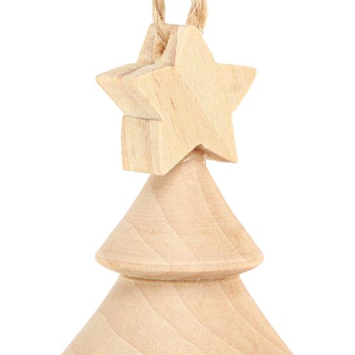 Artikel Deko Tannenbaum Holz Christbaumschmuck Ø5cm H7,5cm 6 St