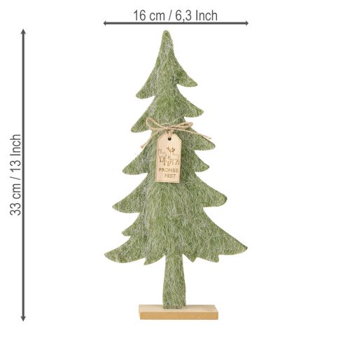 Artikel Deko Tannenbaum aus Filz mit Anhänger Grün H32cm 3 St