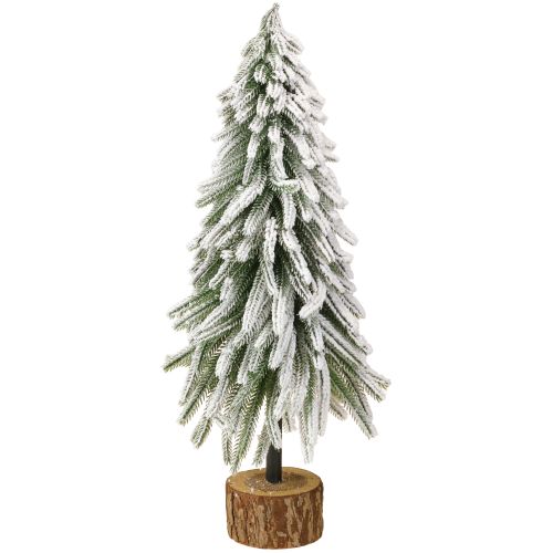 Deko Tannenbaum beschneit Sockel mit Rinde Ø20cm H50cm