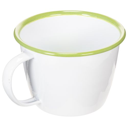 Deko Tasse Pflanztopf emailliert Ø11cm H8cm | Floristik24.at