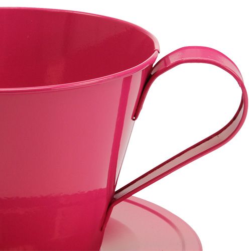 Floristik24 Deko-Tasse Pink Ø16cm H11cm