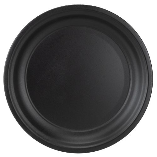 Floristik24 Deko Teller Metall Schale Dekoteller Anthrazit Ø26cm 2St