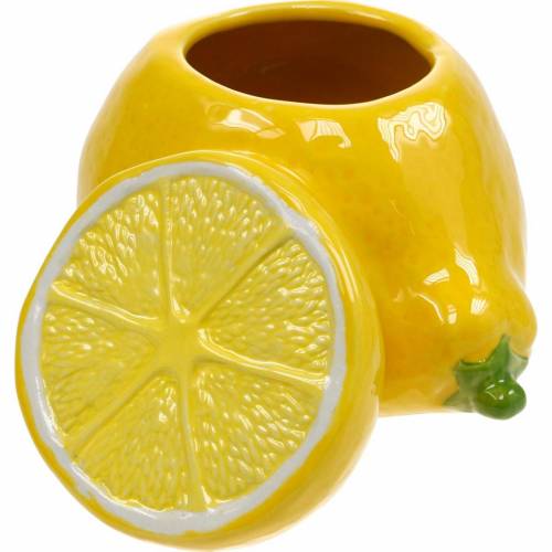 Floristik24 Deko-Topf Zitrone Vase Zitrusfrucht Keramik Sommerdeko