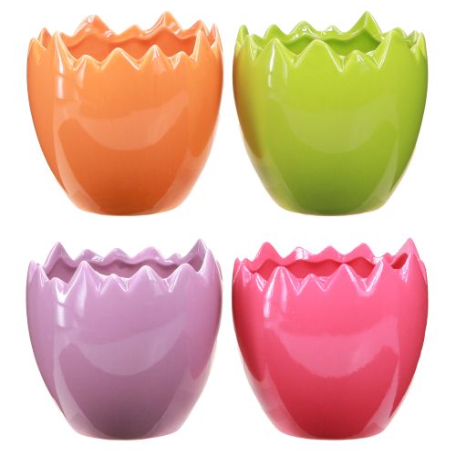 Artikel Deko Übertopf Ostern Bunte Ostereier Keramik Ø11cm 4 St