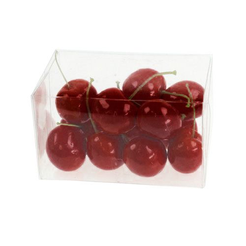 Floristik24 Deko-kirschen dunkelrot 3cm 12St