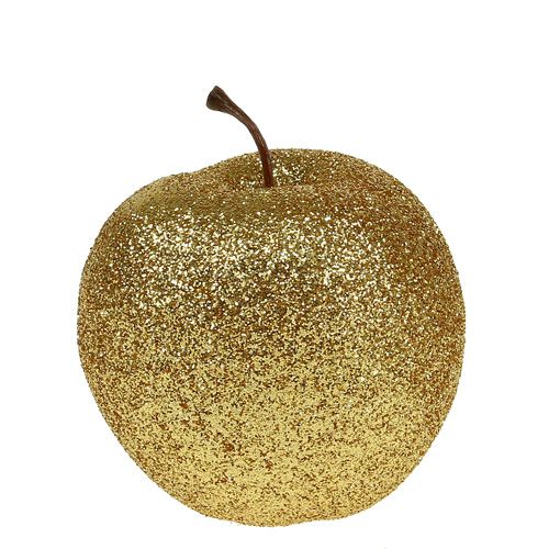 Floristik24 Deko Äpfel gold mit Glimmer Ø6cm 12St