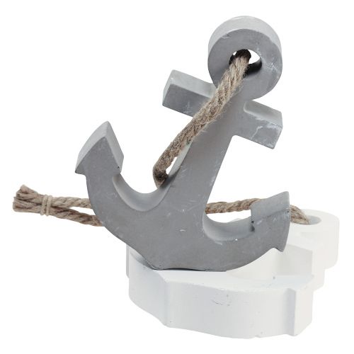 Artikel Deko Anker Beton Maritim Grau Weiß 11,5cmx14cm 2St