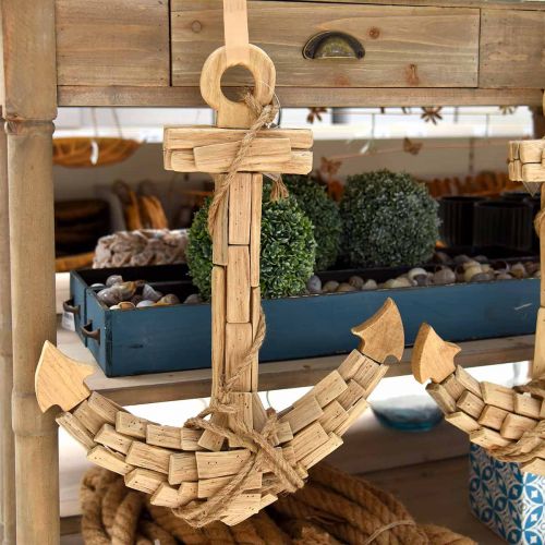 Floristik24 Deko Anker Holz H52cm