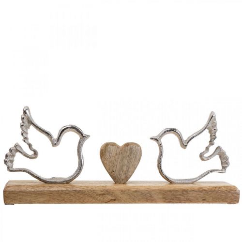 Deko Aufsteller Herz und Tauben Hochzeitsdeko 30×5×12cm