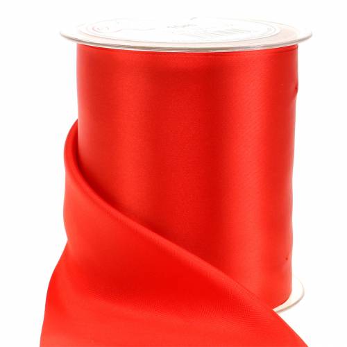 Floristik24 Satinband Tischband Rot 100mm 15m