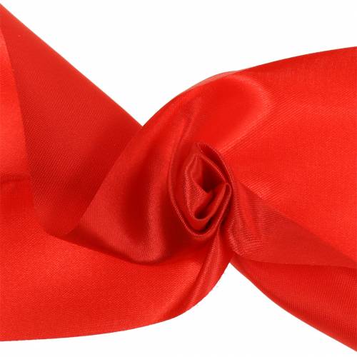 Floristik24 Satinband Tischband Rot 100mm 15m