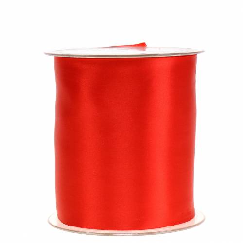 Floristik24 Satinband Tischband Rot 100mm 15m