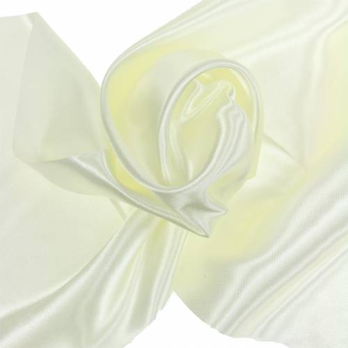 Floristik24 Satinband Tischband Crème 200mm 10m