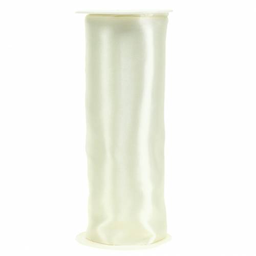 Floristik24 Satinband Tischband Crème 200mm 10m