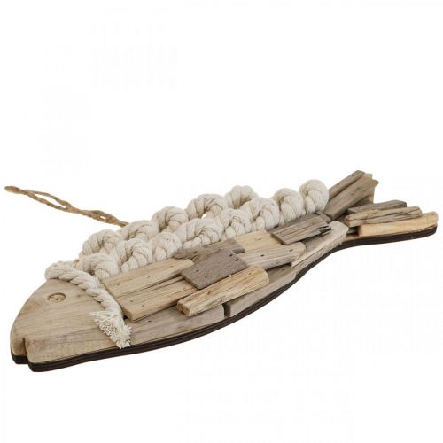 Floristik24 Deko Fisch aus Treibholz Holzfisch Natur Maritime Deko 31cm