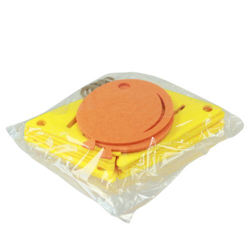 Artikel Deko Geburtstag Wimpelkette Girlande aus Filz Gelb Orange 300cm