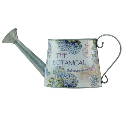 Artikel Deko Gießkanne Metall Hortensie Metall Kanne 30×11cm H14,5cm