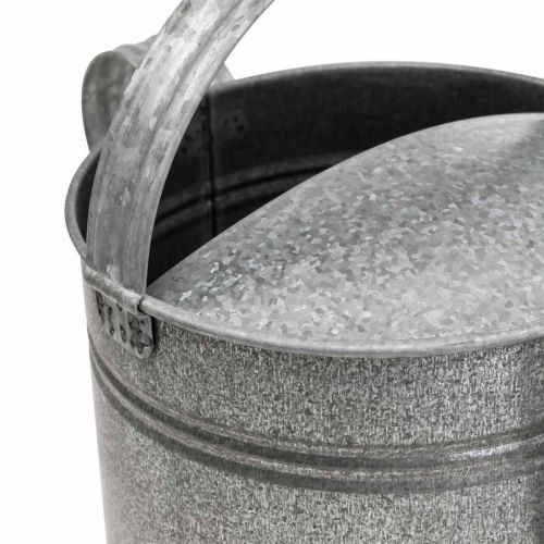 Deko Gießkanne Zink zum Bepflanzen Pflanzkanne H27cm