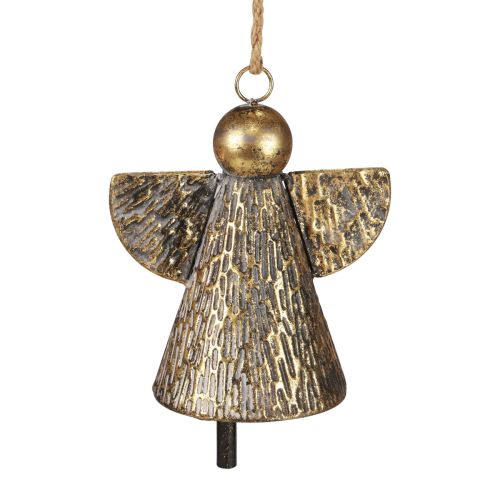 Floristik24 Deko Glocke Weihnachtsengel, Weihnachtsglocke Deko Golden Antik Optik 21cm