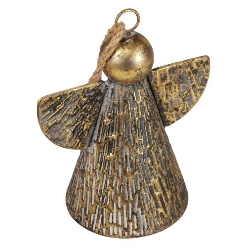 Floristik24 Deko Glocke Weihnachtsengel, Weihnachtsglocke Deko Golden Antik Optik 21cm