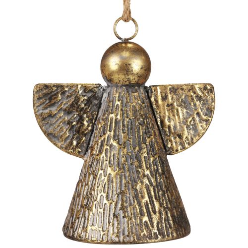 Floristik24 Deko Glocke Weihnachtsengel, Weihnachtsglocke Deko Golden Antik Optik 21cm